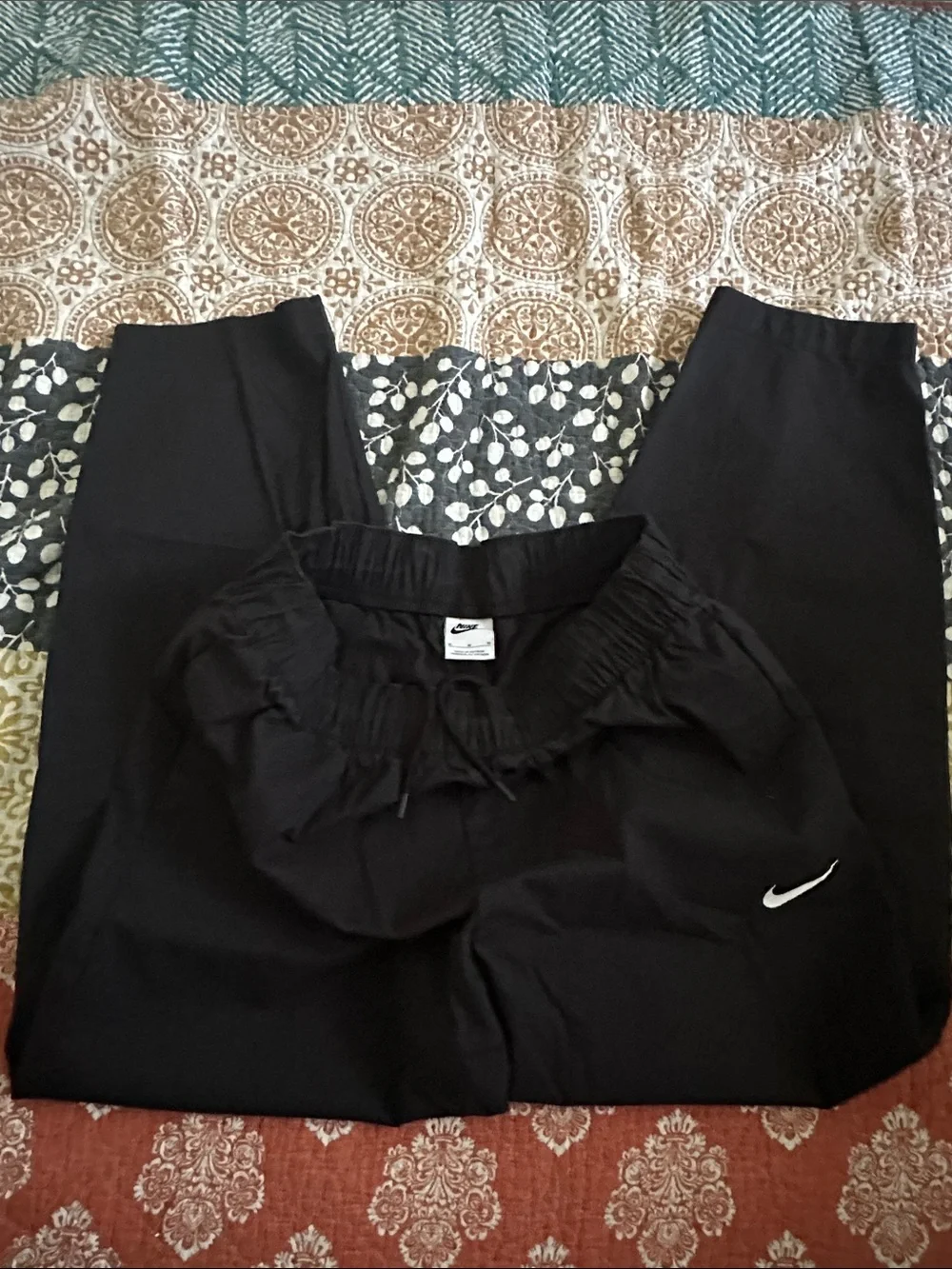 Nike Black Women's Jogger Pants with White Swoosh
